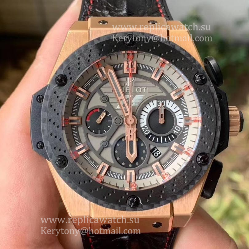 Replica Hublot Big Bang King Power F1 703.OM.1138.NR.FMO10 V6F Rose Gold Grey Dial HUB4100