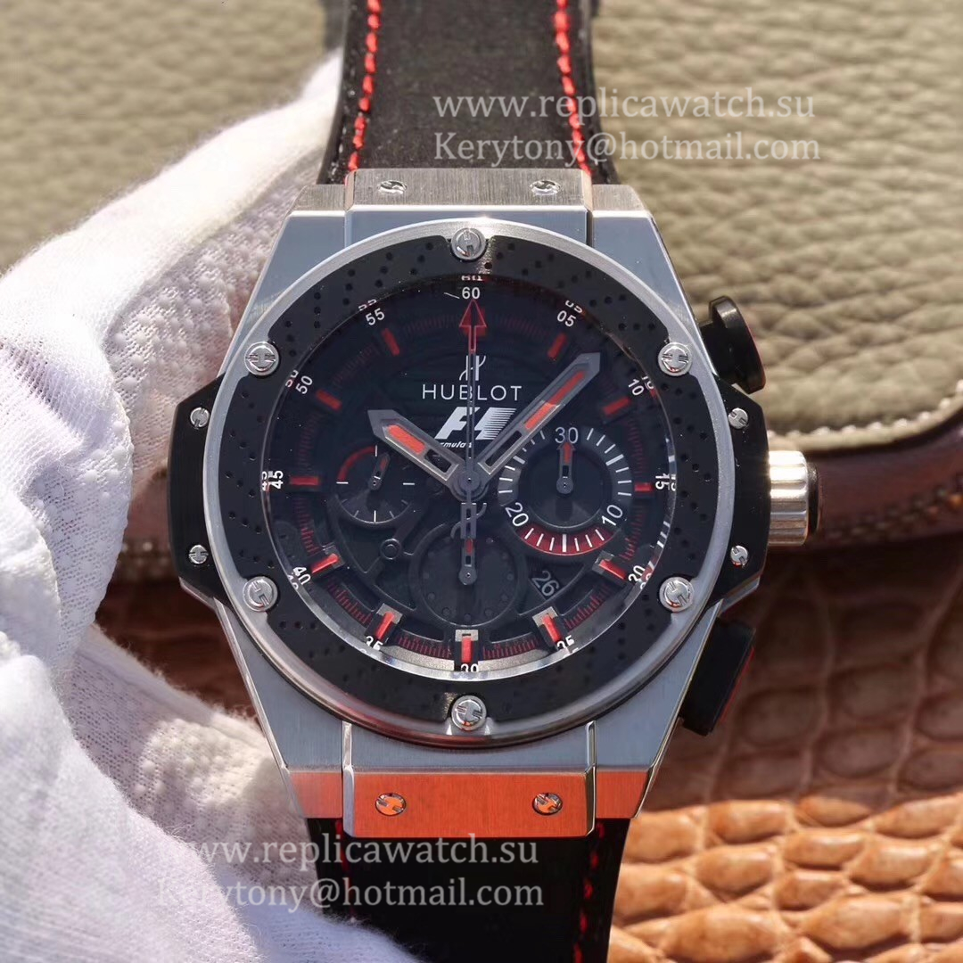 Copy Hublot Big Bang King Power F1 703.ZM.1123.NR.FMO10 V6F SS Black Dial HUB4100