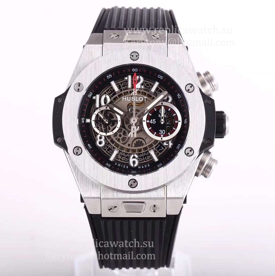 Replica Hublot Big Bang Unico Magic Sapphire 411.JX.1170.RX Noob Factory SS Skeleton Dial HUB1242