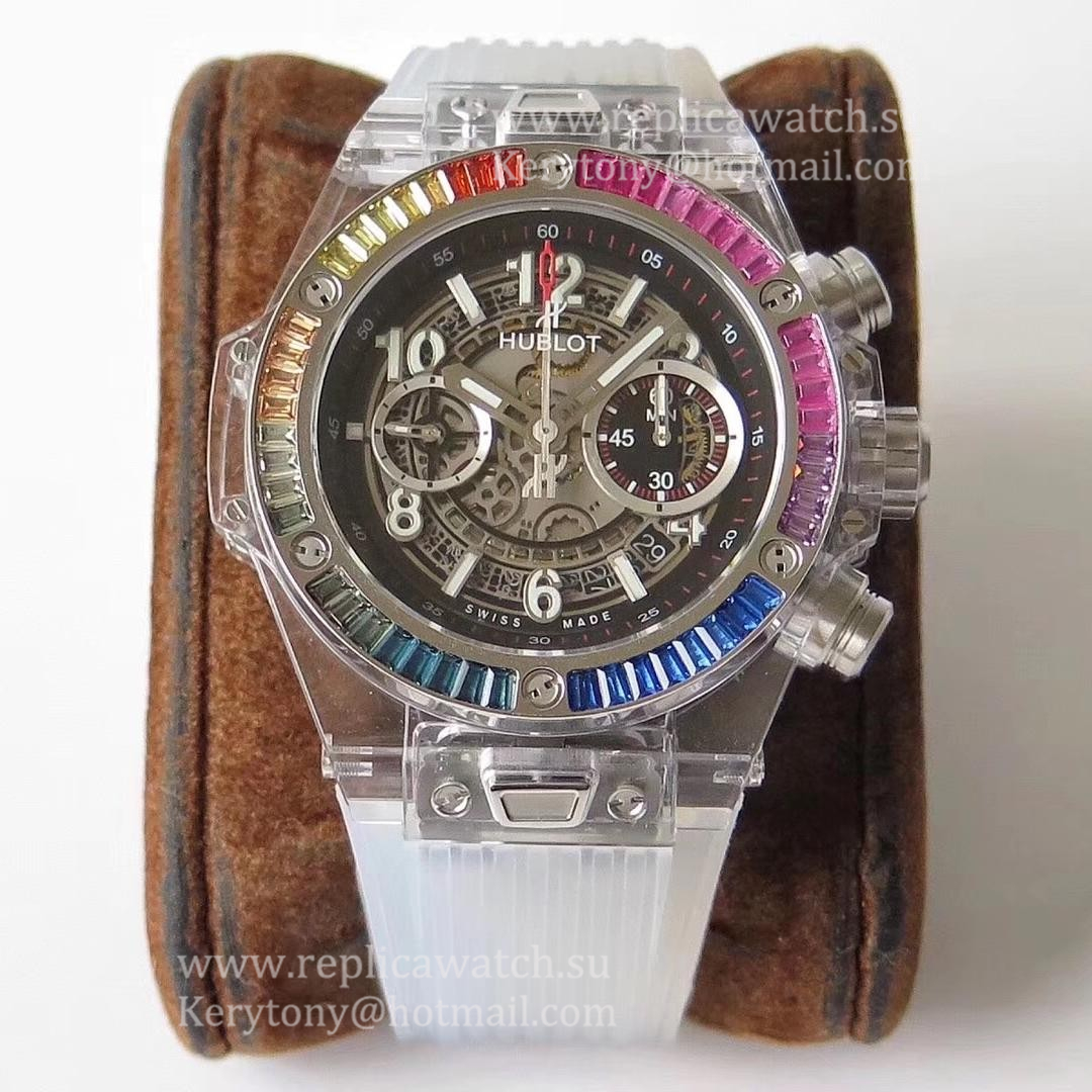 Fake Hublot Big Bang Unico Sapphire Galaxy 411.JX.4803.RT.4098 OXF Sapphire Crystal Skeleton Dial HUB1242