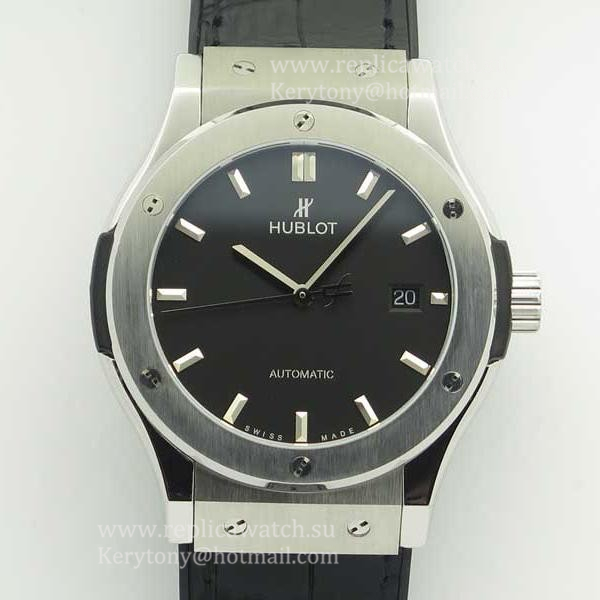 Replica Hublot Classic Fusion Titanium 42mm 511.NX.1171.LR F16 Titanium Black Dial 2892
