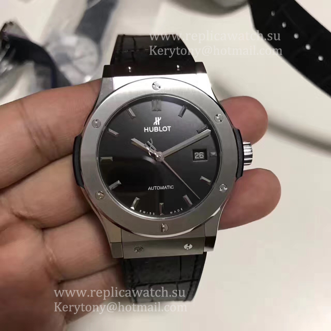 Fake Hublot Classic Fusion Titanium 511.NX.7071.LR JJF Titanium Black Dial HUB1112