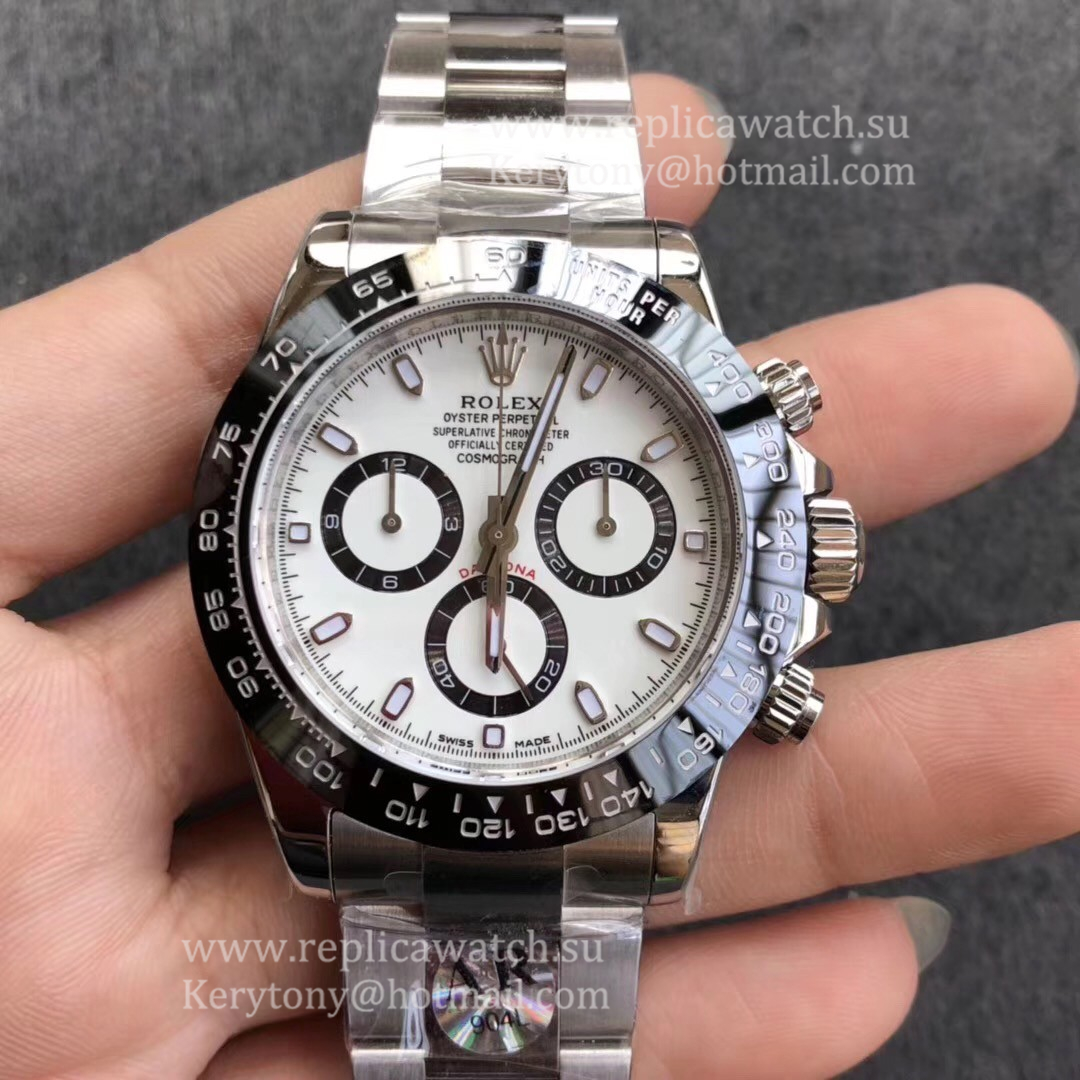 Fake R01ex Daytona  116500 LN ARF V2 SS 904L White Dial 4130