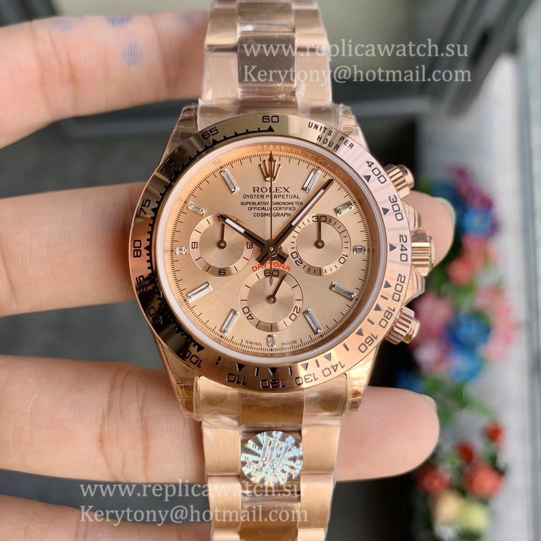 Replica R01ex Daytona  116505 WF Rose Gold Gold Dial 7750