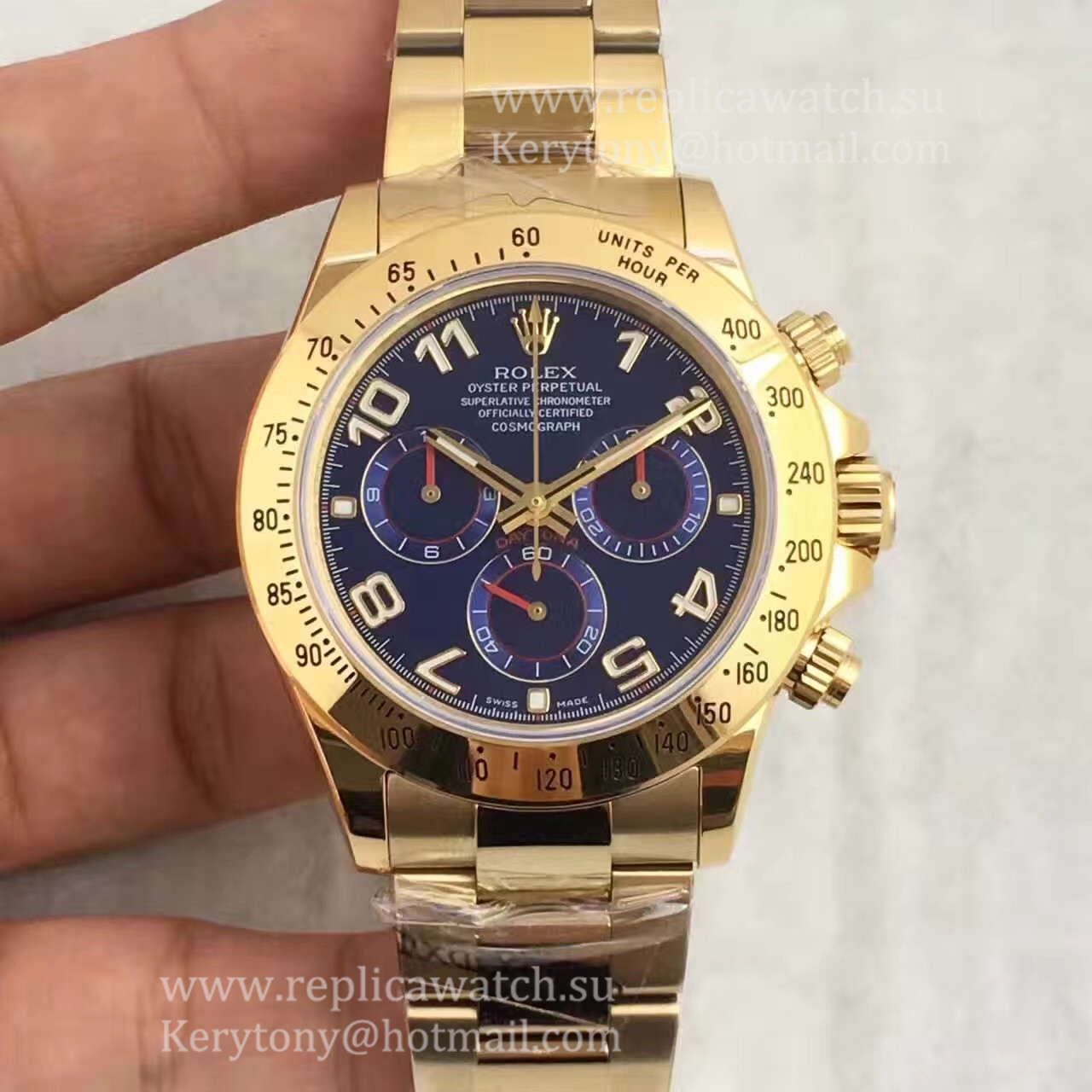 Best Price R01ex Daytona  116508 JHF Yellow Gold Blue Dial 4130