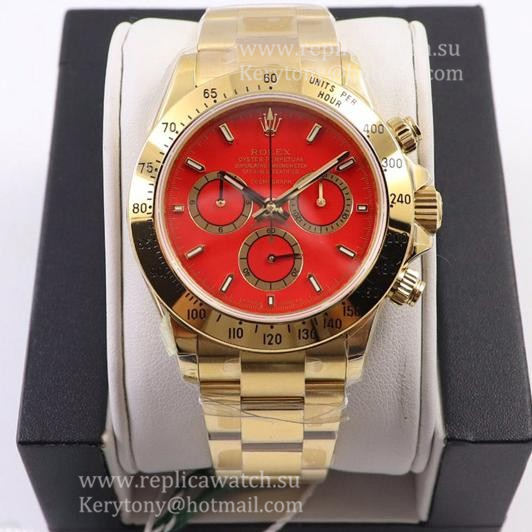 Shop R01ex Daytona 116508 JHF Yellow Gold Red Dial 4130