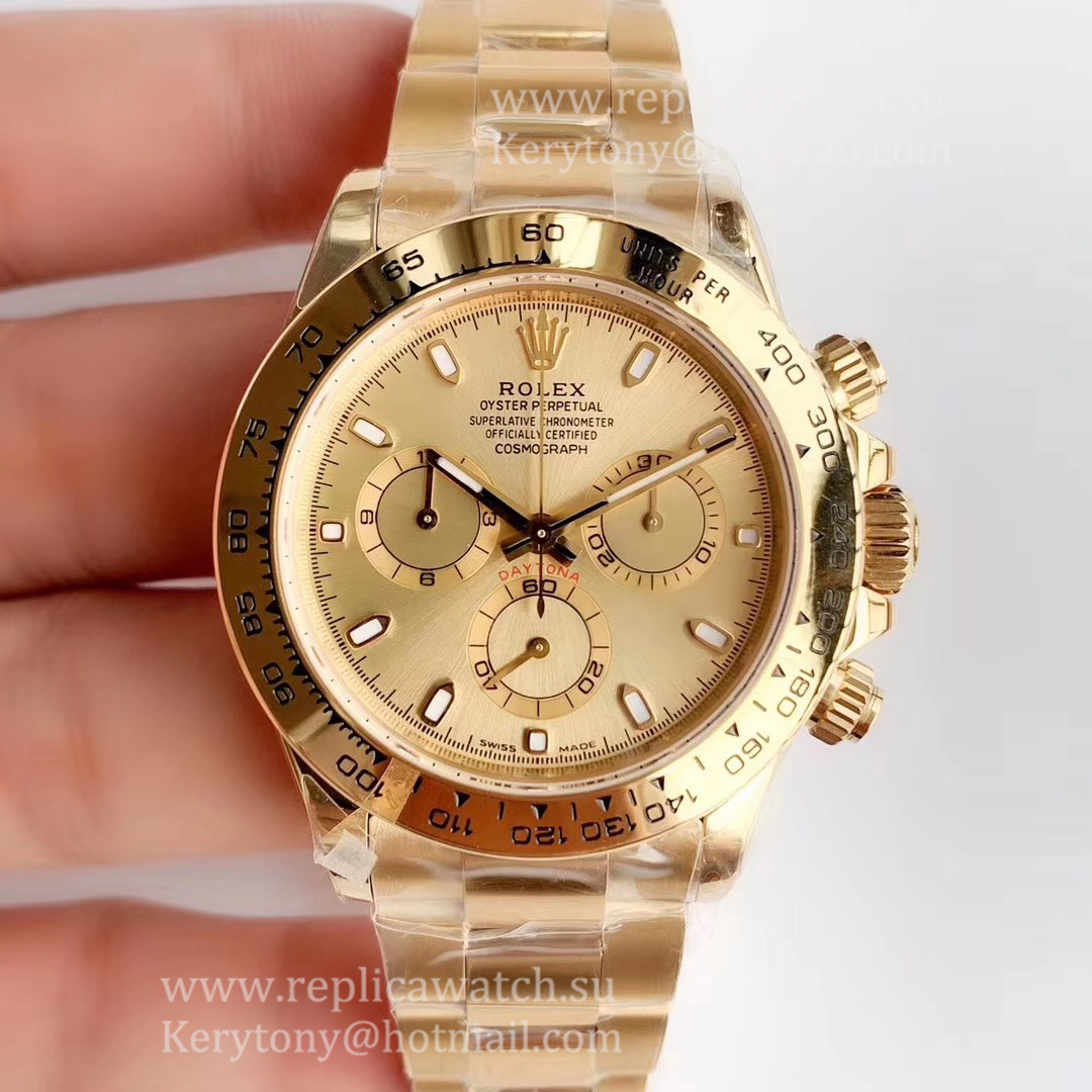 Shop R01ex Daytona  116508 Noob Factory V3 SS 904L & 18K Gold Wrapped Champagne Dial 4130