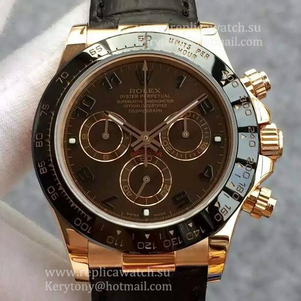 High Quality R01ex Daytona  116515 LN JHF Rose Gold Brown Dial 4130