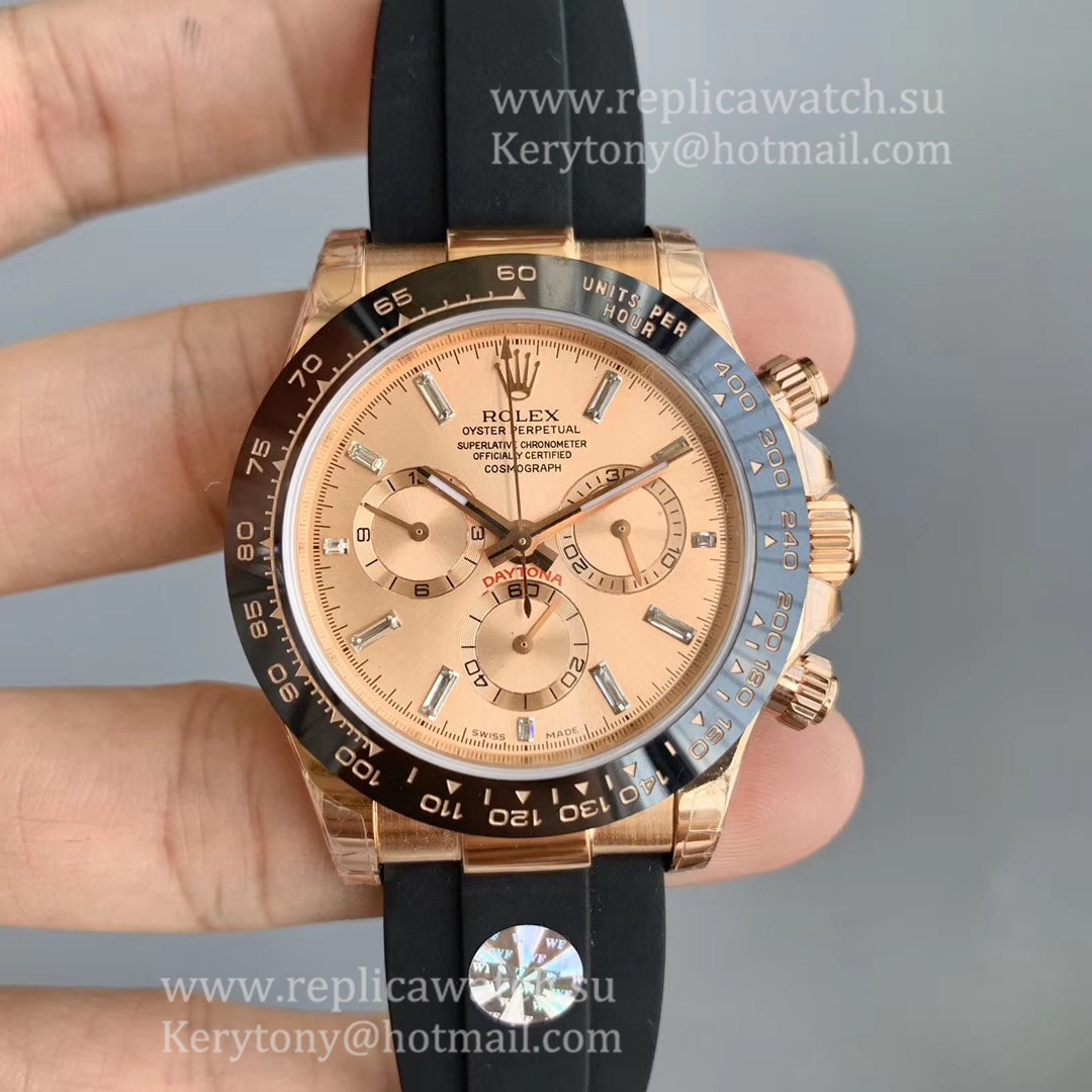 Shop R01ex Daytona  116515 LN WF 18K Rose Gold Gold Dial 7750