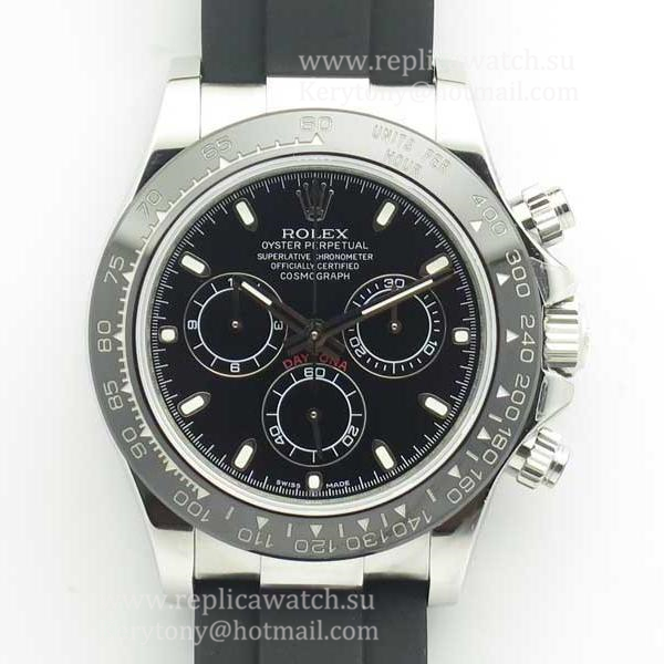 Replica R01ex Daytona  116519 LN JHF SS Black Dial 4130