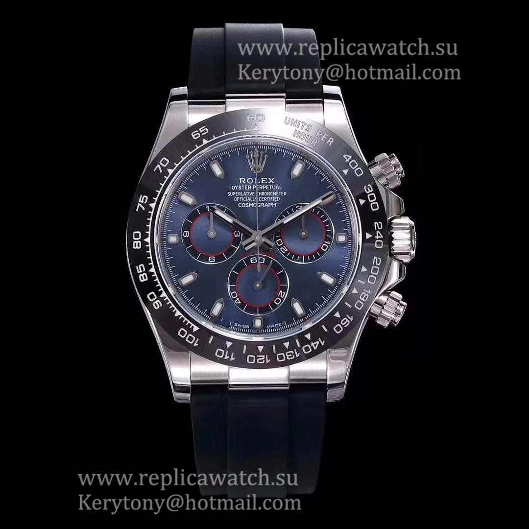 Replica R01ex Daytona  116519 Noob Factory V2 SS Blue Dial 4130
