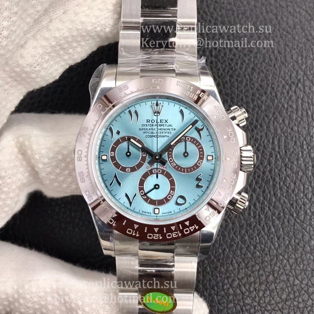Best Price R01ex Daytona  Arabic 116506 Noob Factory V3 SS 904L Ice Blue Dial 4130