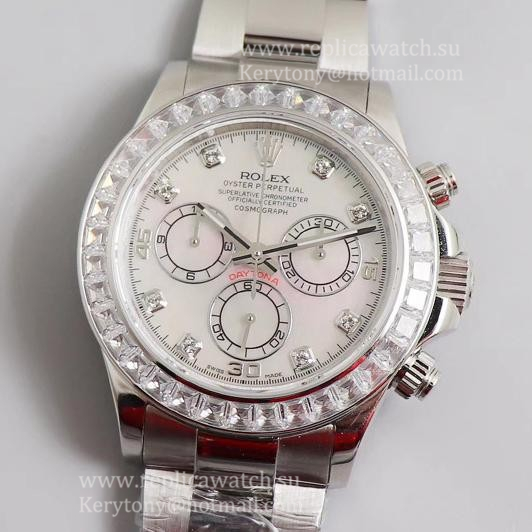 High Quality R01ex Daytona  JHF SS & D1am0nd MOP Dial 4130