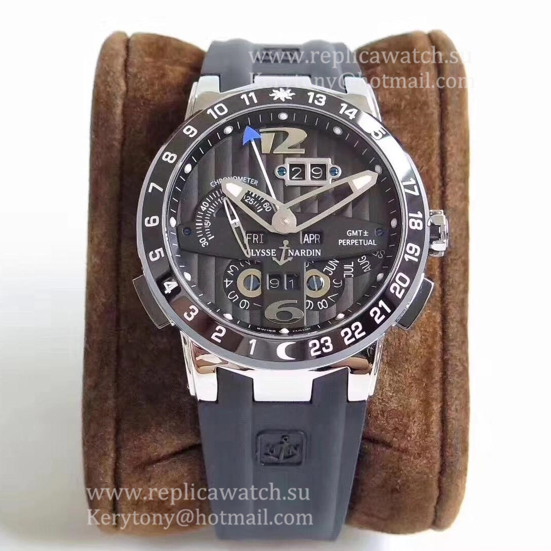 Shop Ulysse Nardin El Toro GMT +/- Perpetual Calendar 320-00-3 TWAF SS Black Dial UN-32