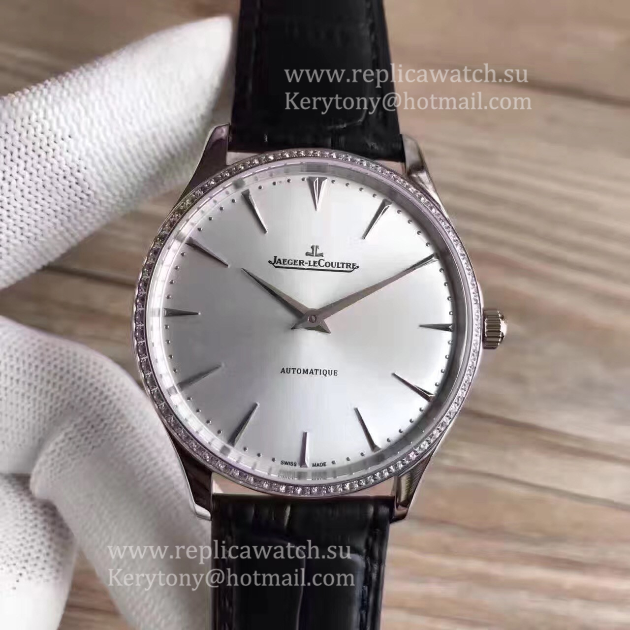 Shop Jaeger-LeCoultre Master Ultra Thin 41 1338421 Noob Factory SS & D1am0nds  Silver Dial M9015