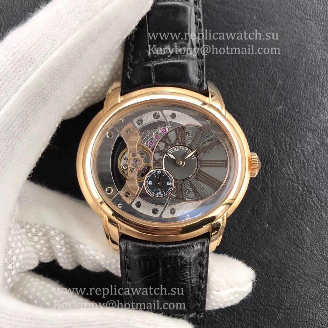 Copy Audemars P1g*et Royal Millenary 4101 15350OR.OO.D093CR.01 V9F Yellow Gold Skeleton Dial 4101