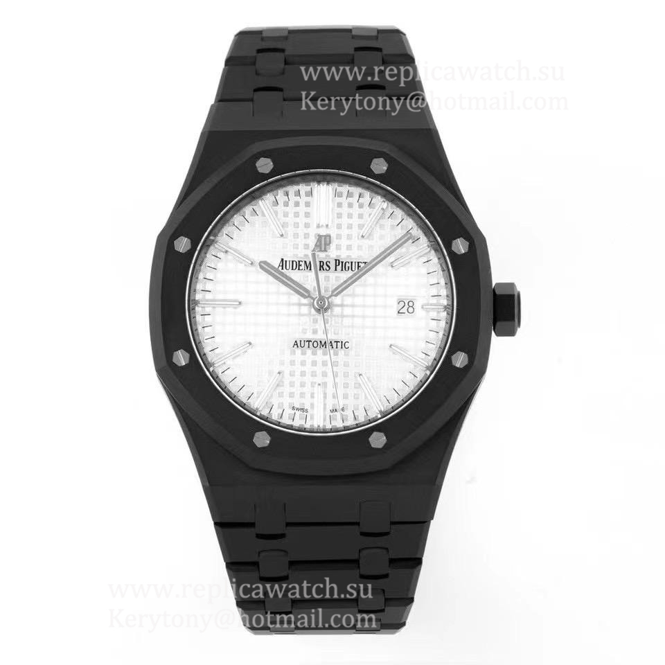 High Quality Audemars P1g*et Royal Oak 15400 41mm ZF PVD White Dial 3120 (Free Box)