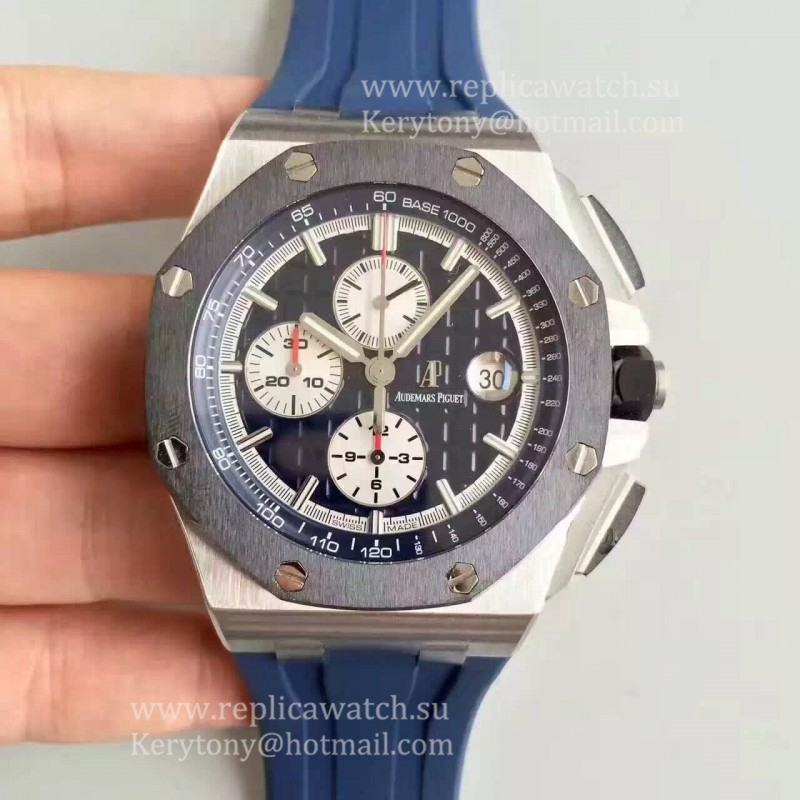 High Quality Audemars P1g*et Royal Oak Offshore 26401PO.OO.A018CR.01 JF V2 SS Blue Dial 3126