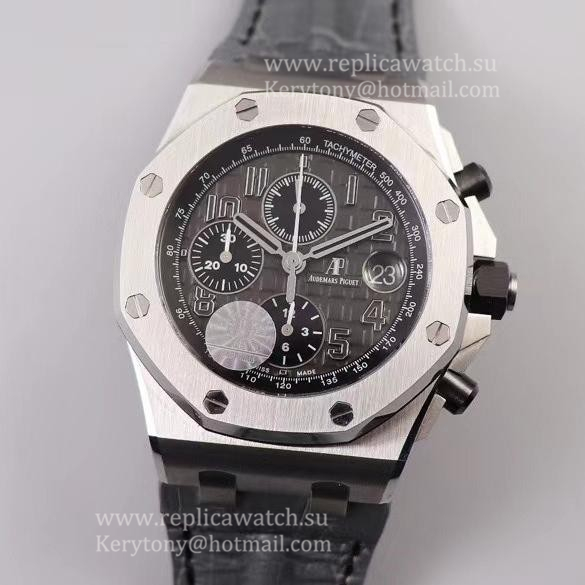 Perfect Replica Audemars Royal Oak Offshore 26470 JF V3 SS Grey Dial 3126 (Free Strap)