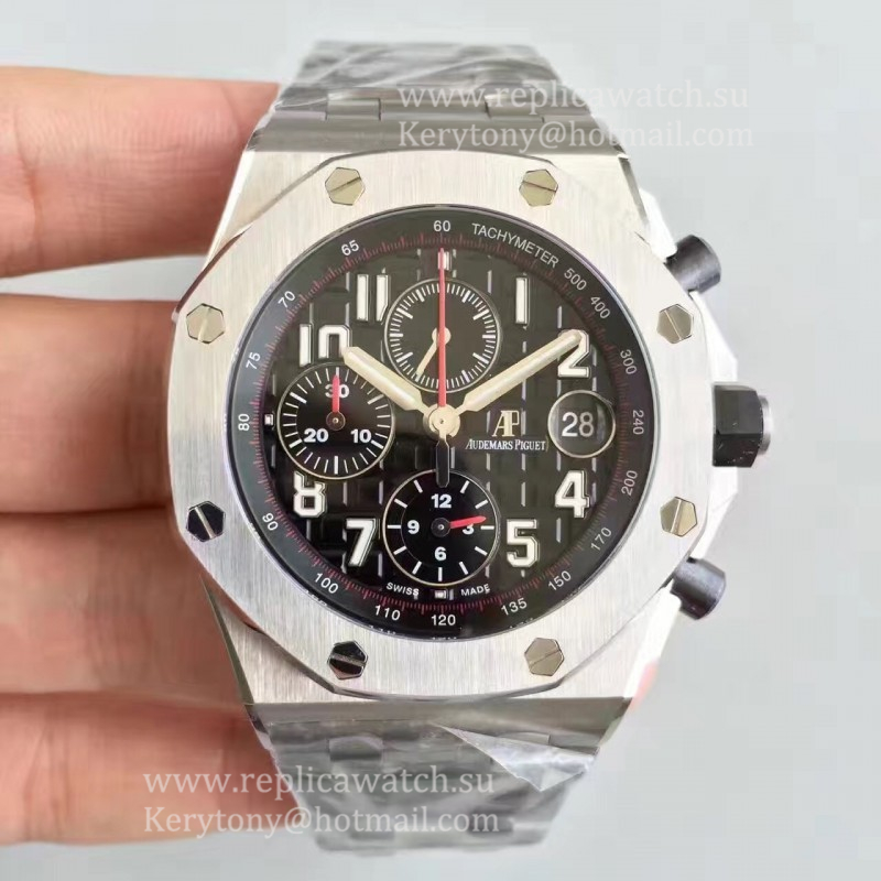 Shop Audemars P1g*et Royal Oak Offshore 26470ST.OO.A101CR.01 JF V2 SS Black Dial 3126