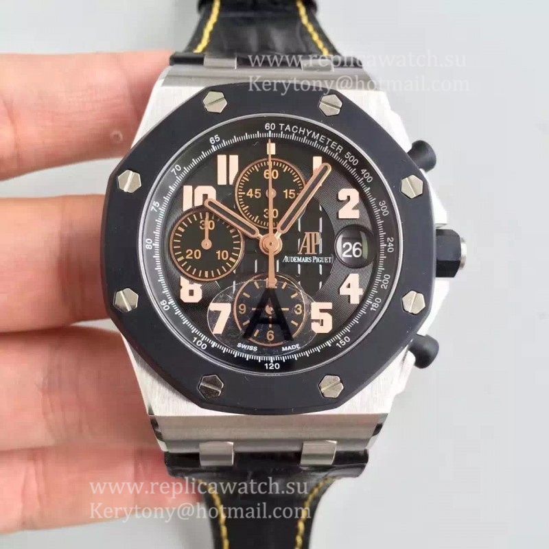 Copy Audemars P1g*et Royal Oak Offshore 57Th Street 26298SK.OO.D101CR.01 JF V2 SS Black Dial 7750
