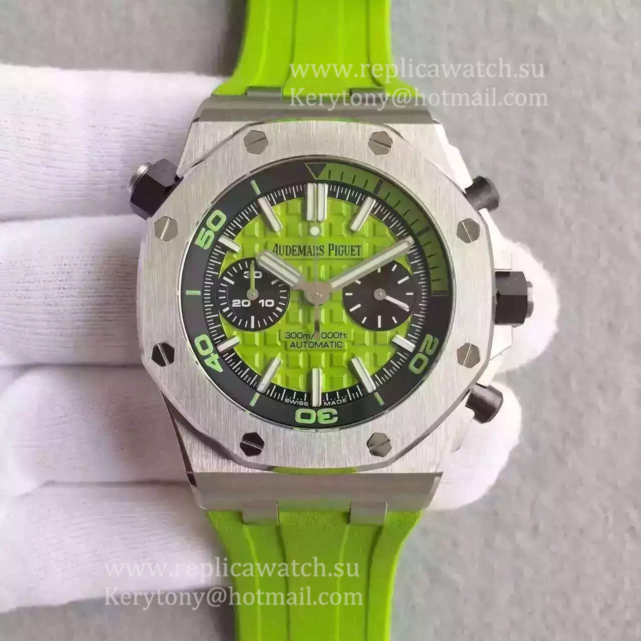 Best Price Audemars P1g*et Royal Oak Offshore Diver Chrono 26703ST.OO.A038CA.01 JF SS Green Dial 3124
