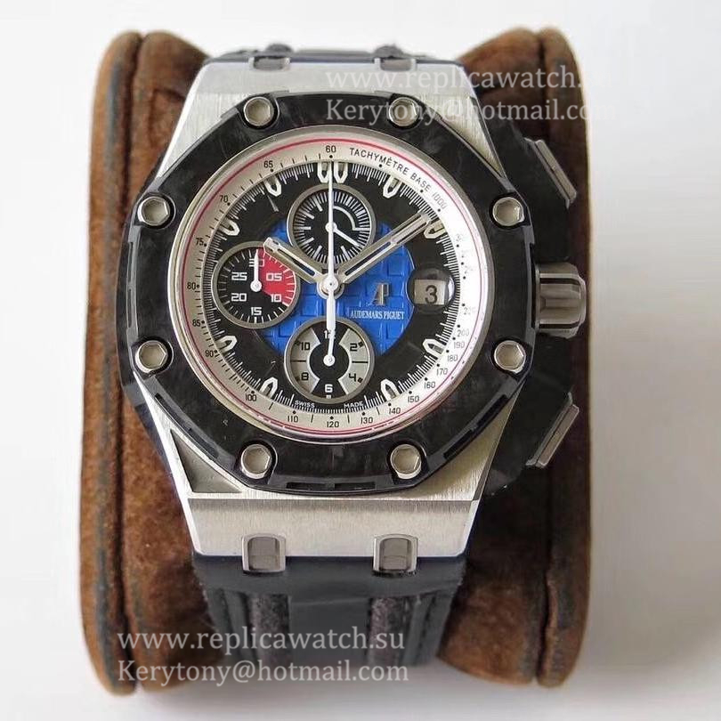 NEW Replica Audemars P1g*et Royal Oak Offshore Grand Prix 26290PO.OO.A001VE.01 JF V3 SS Blue Dial 3126