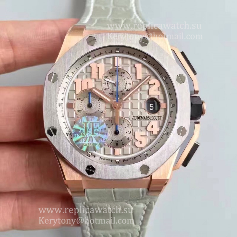 Replica Audemars P1g*et Royal Oak Offshore LeBron James 26210OI.OO.A109CR.01 JF V5 Rose Gold Gray Dial 3126