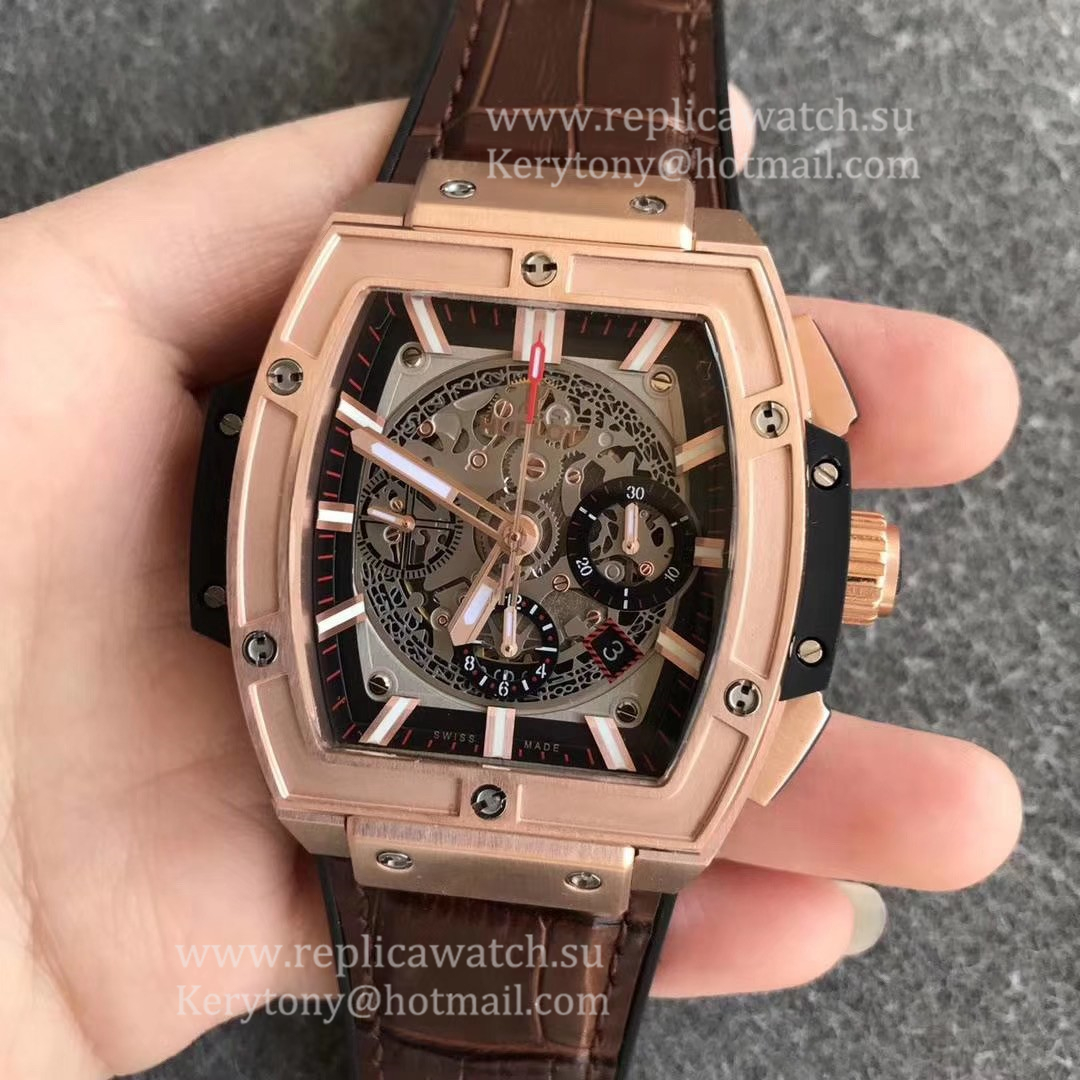 Replica Hublot Spirit Of Big Bang 601.NX.0173.LR HBF Rose Gold Black Dial 7750
