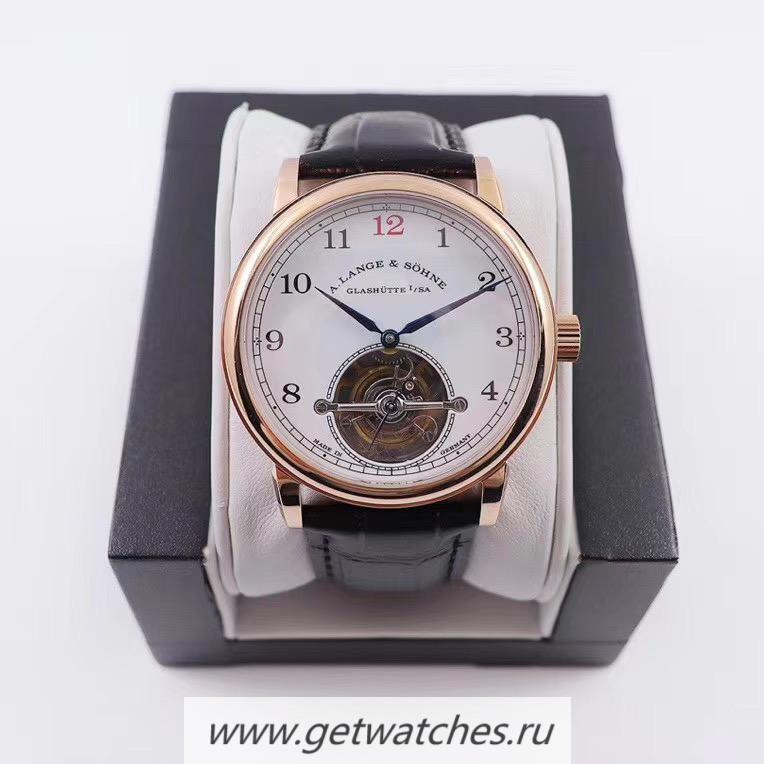 Replica A. Lange & Sohne 1868 Tourbillon GF Rose Gold Steel White Dial L102.1