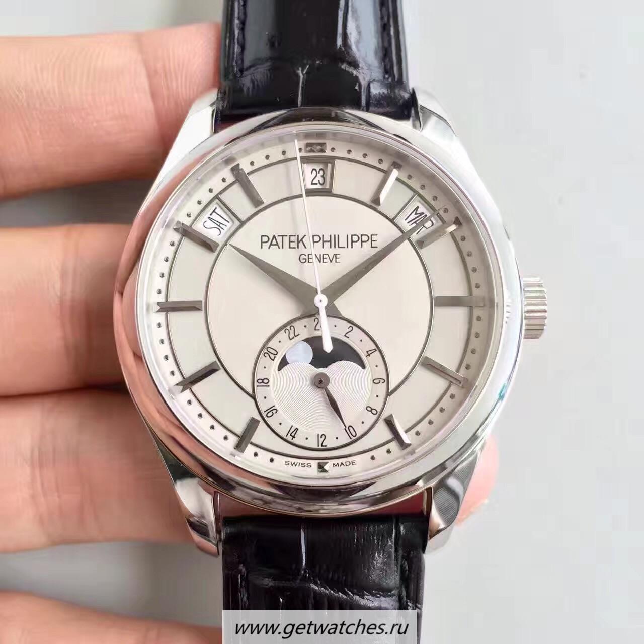 Shop Pat*k Phi1i*pe Annual Calendar 5205G-001 SS White Dial 324SQALU 24H/206