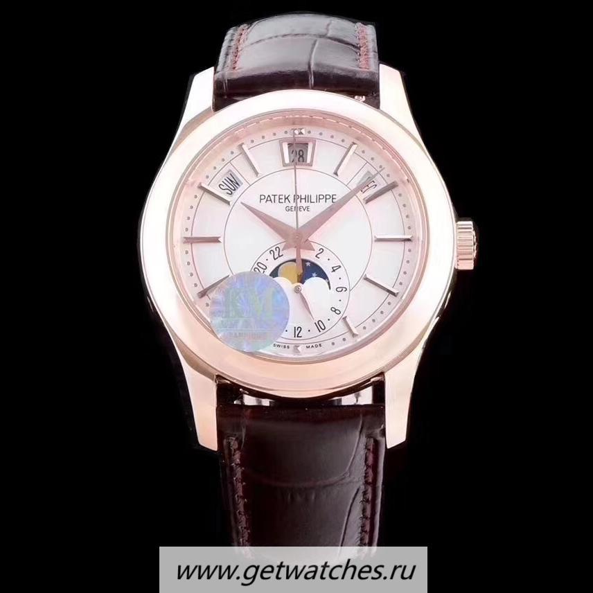 Replica Pat*k Phi1i*pe Annual Calendar 5205R-001 KMF Rose Gold White Dial 324SQALU 24H/206