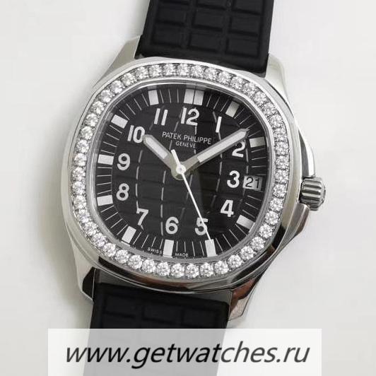 High Quality Pat*k Phi1i*pe Aquanaut Luce Ladies 5068 JJF SS & D1am0nds Black Dial 324SC