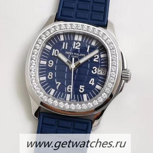 NEW Replica Pat*k Phi1i*pe Aquanaut Luce Ladies 5068 JJF SS & D1am0nds Blue Dial 324SC