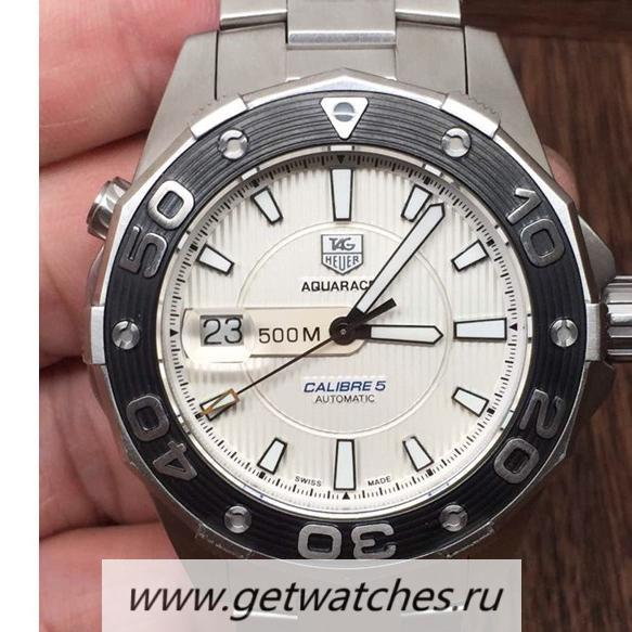 Fake Tag Heuer Aquaracer Calibre 5 WAY201A.BA0927 MKF SS Black Dial 2824