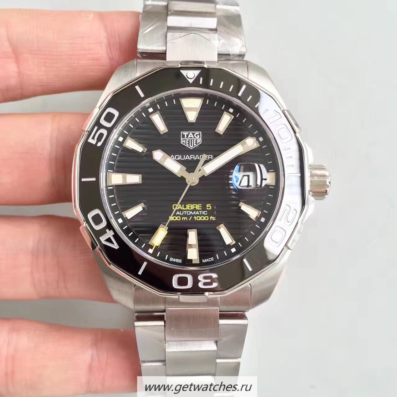 Best Price Tag Heuer Aquaracer Calibre 5 WAY208B.FC6382 V6F PVD Black Dial 2824