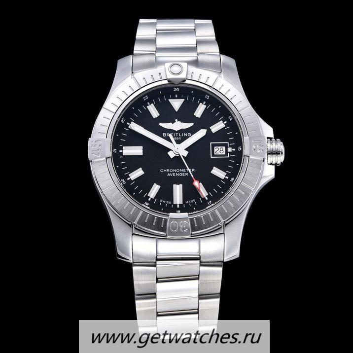 Shop Breitling Avenger Automatic 43mm GF SS Black Dial 2824