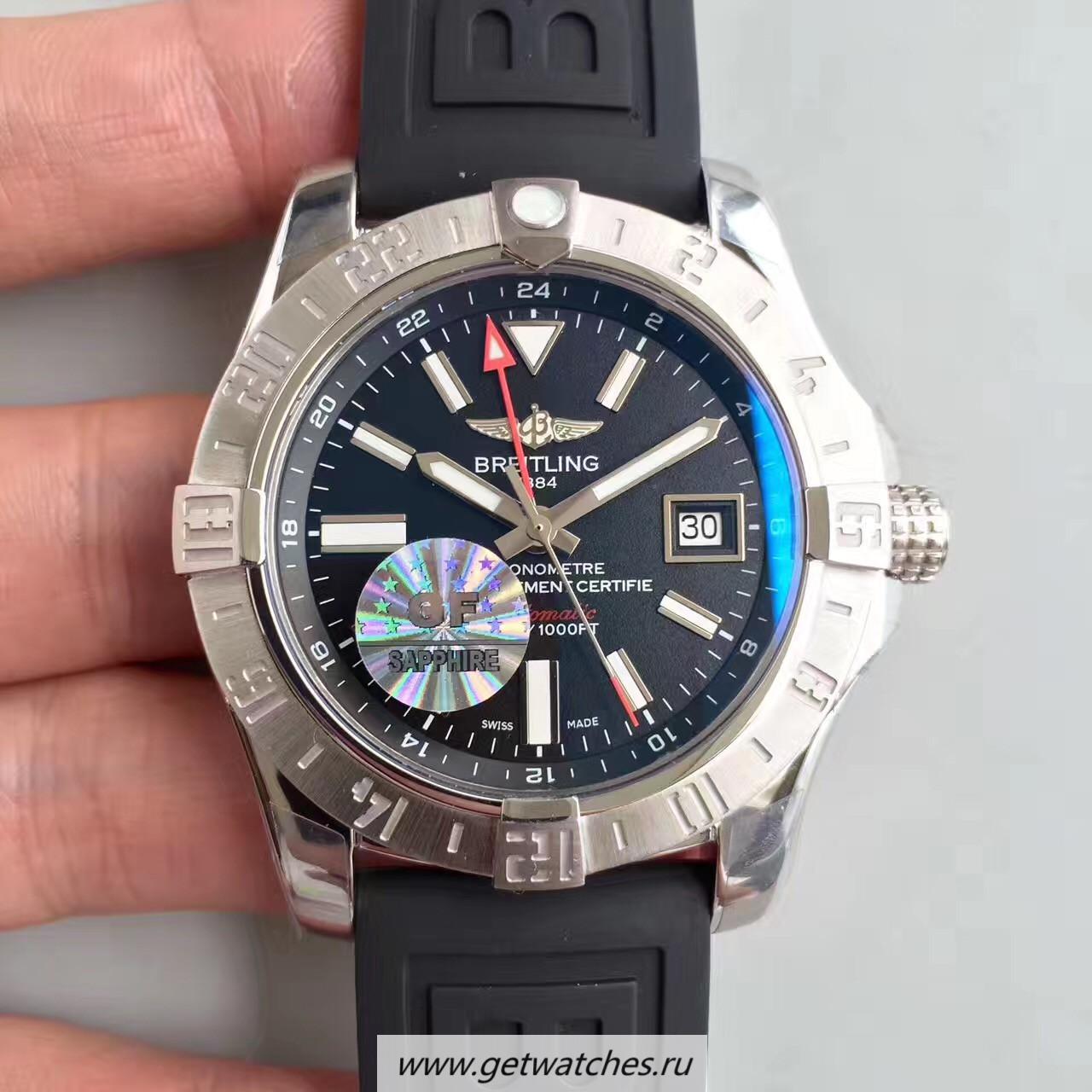 Copy Breitling Avenger II GMT A3239011/BC35/152S GF SS Black Dial 2836