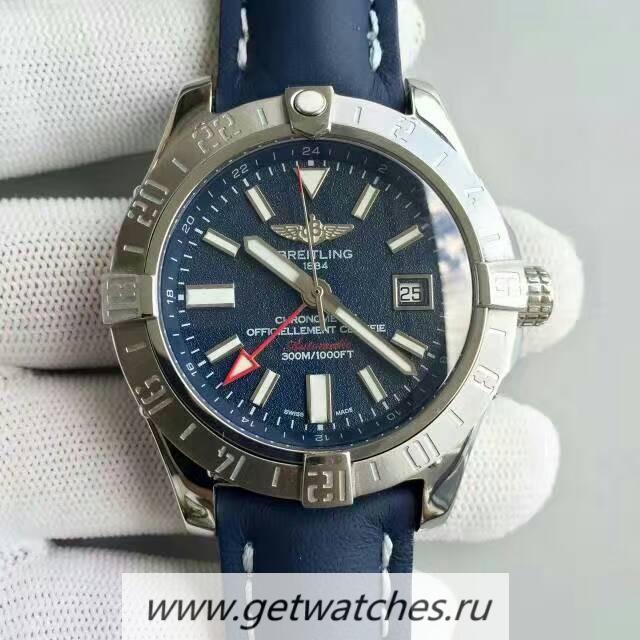 Perfect Replica Breitling Avenger II GMT A3239011/C872/105X/A20BA.1 Noob Factory SS Blue Dial 2836