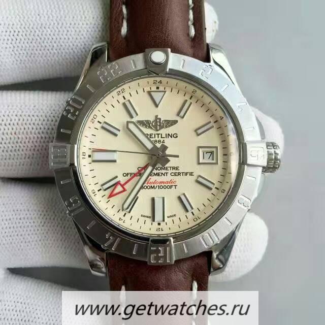 NEW Replica Breitling Avenger II GMT A3239011/G778/437X/A20BA.1 Noob Factory SS White Dial 2836