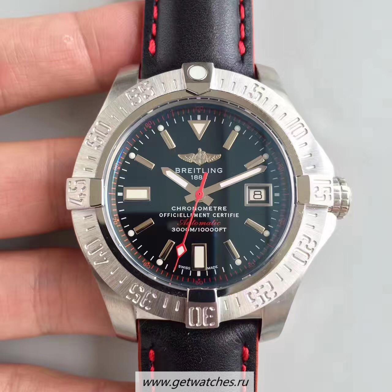 Best Price Breitling Avenger II Seawolf A1733110/BC30/435X/A20BASA.1 Noob Factory SS Black Dial 2836