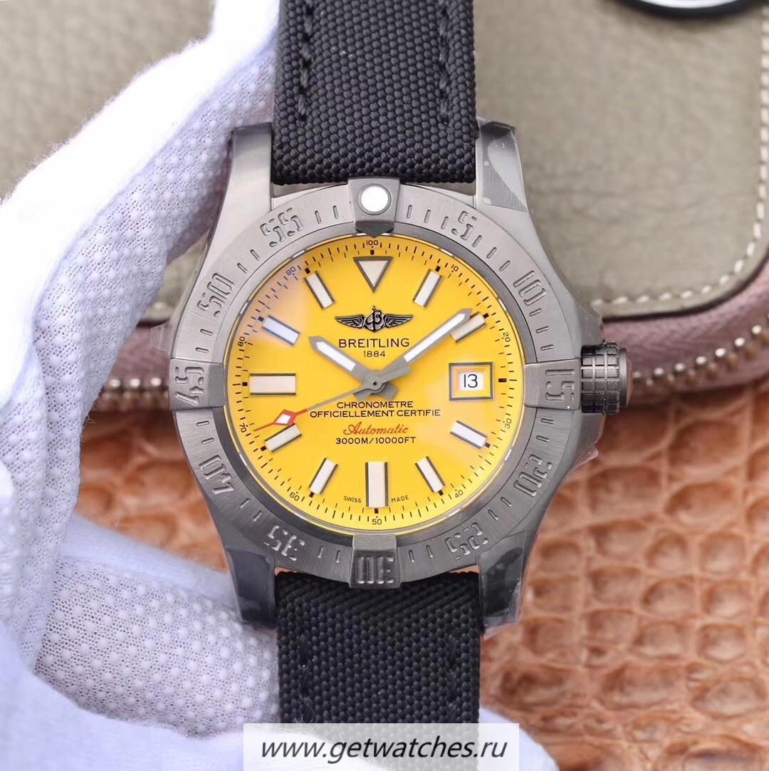 Fake Breitling Avenger II Seawolf A1733110/I519/152S/A20SS.1 Limited Edition GF V2 PVD Yellow Dial 2824