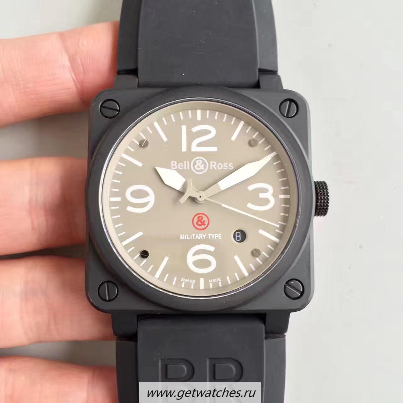 Shop Bell & Ross Aviation Military Type BR 03-92 ZF PVD Beige Dial M9015