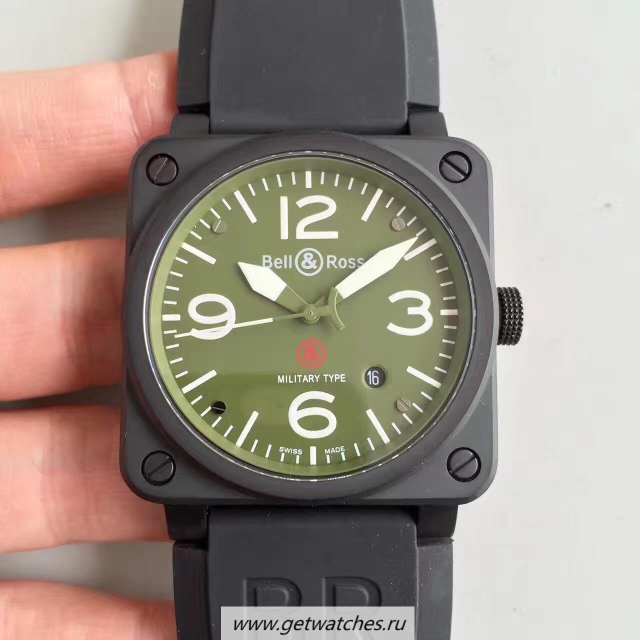 Perfect Replica Bell & Ross Aviation Military Type BR 03-92 ZF PVD Green Dial M9015