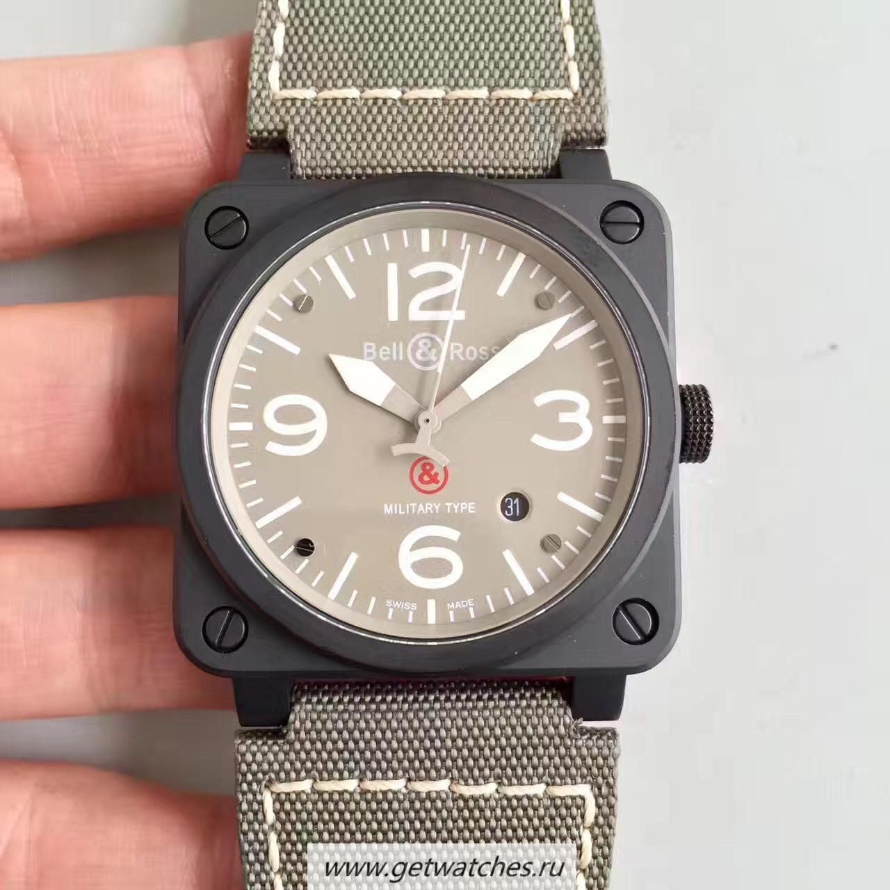 Copy Bell & Ross Aviation Military Type BR 03-92 ZF PVD Grey Dial M9015