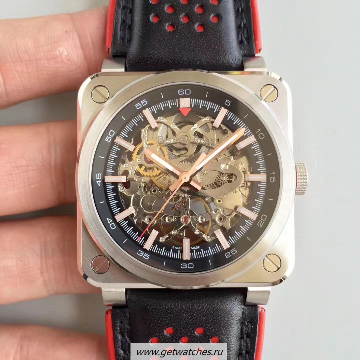 Fake Bell & Ross BR 03-92 Aero GT BRF SS Black Skeleton Dial BR-CAL.318