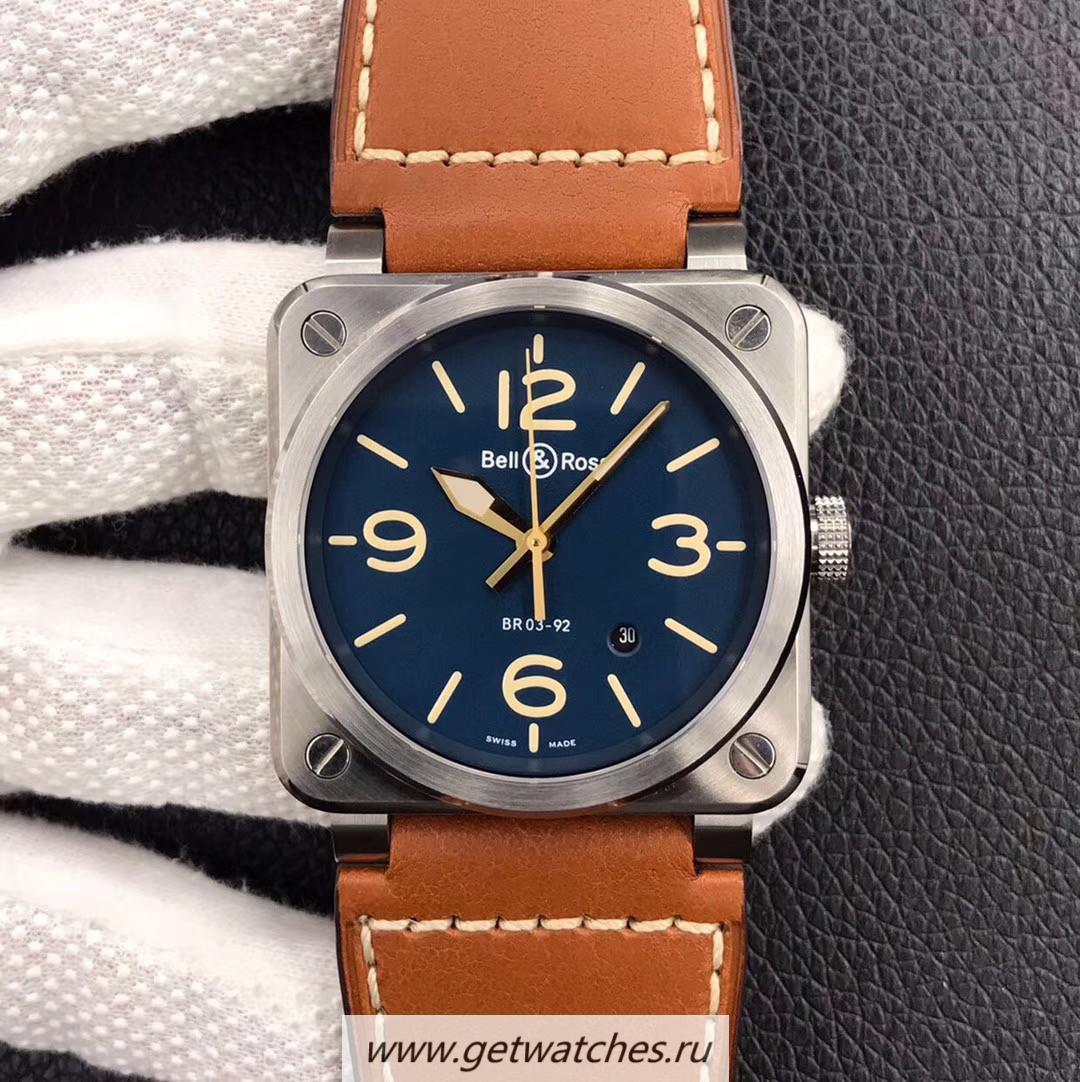 High Quality Bell & Ross BR 03-92 Noob Factory SS Blue Dial M9015