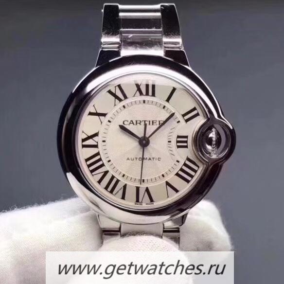 Replica Ca*t1er Ballon Bleu 36mm W6920046 V6F SS Silver Dial M9015
