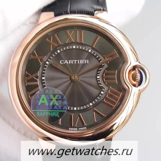 Replica Ca*t1er Ballon Bleu Rose Gold Brown Dial 2836