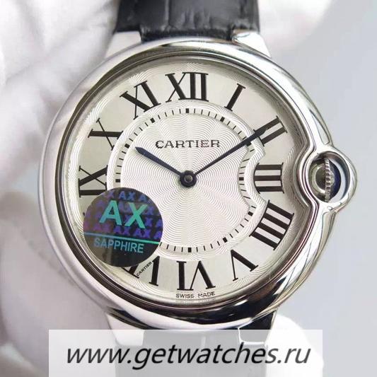 Perfect Replica Ca*t1er Ballon Bleu SS White Dial 2836